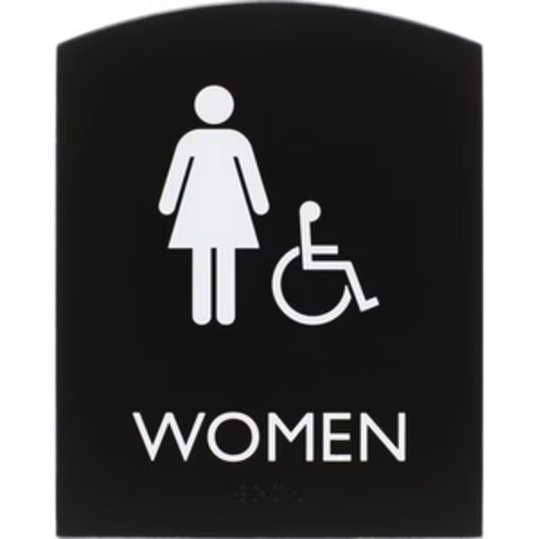 Sign, 8.5X6.75, Ada, Women, Acc, Lorell, Mfr#: LLR02675